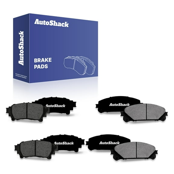 AutoShack 8pcs Front and Rear Performance Ceramic Brake Pad Set Replacement for 2011-2020 Toyota Sienna 2014-2019 Highlander 2010-2013 2014 2015 Lexus RX350 RX450h 2.7L 3.5L V6 AWD FWD PCD13241391
