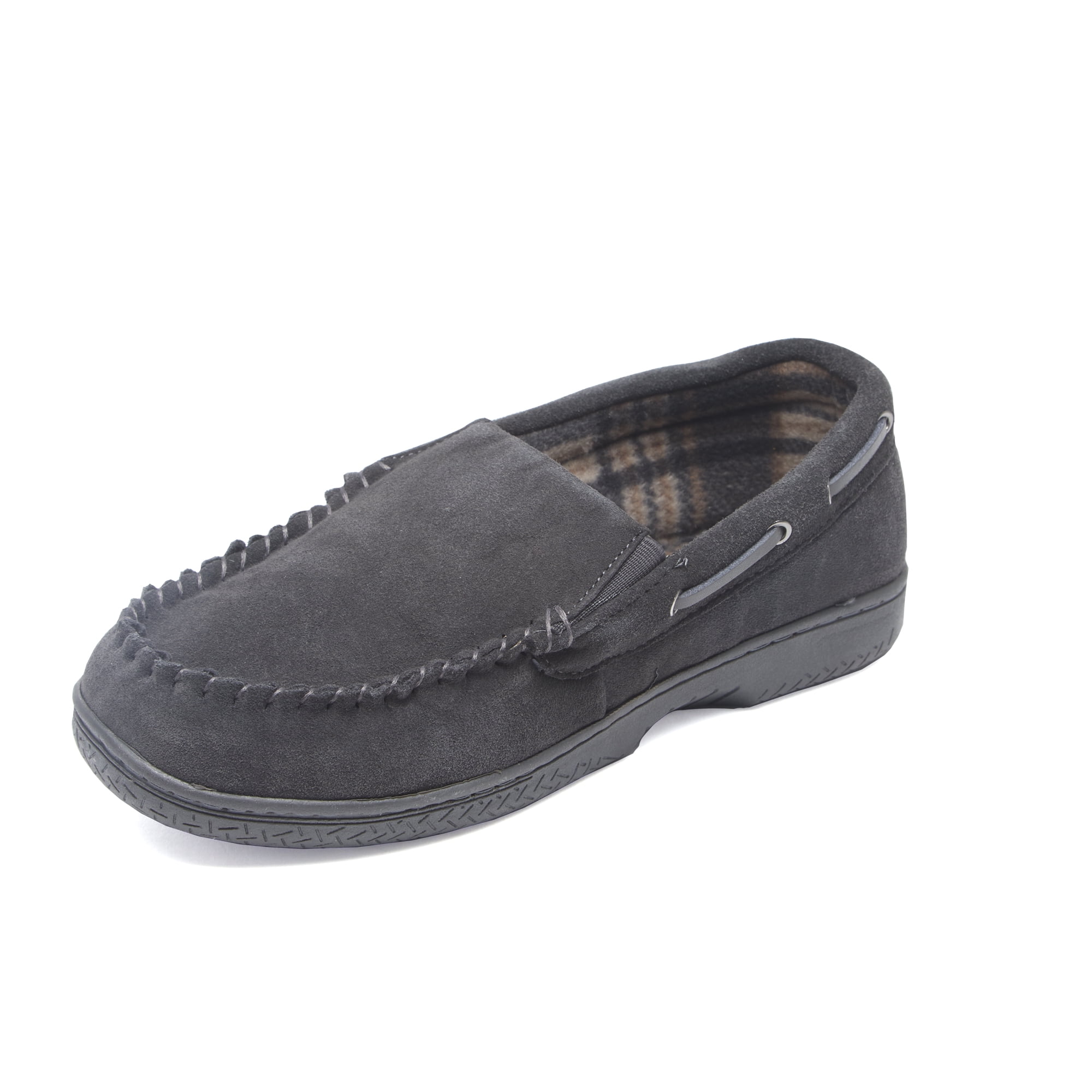 Heat Edge Mens Memory Foam Suede Slip 