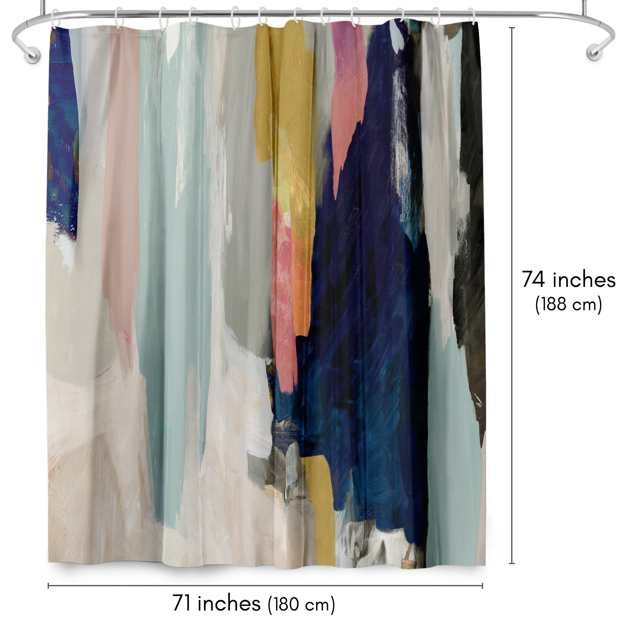 Americanflat 71" x 74" Shower Curtain, Somber by PI Creative Art