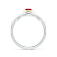 thumbnail image 2 of ANGARA Natural Bezel-Set Solitaire Ruby Dual Infinity Ring in 14K White & Yellow Gold for Women (Size-4mm) | July Birthstone, Birthday, Anniversary, Jewelry Gift for Women | Natural Ruby Ring, 2 of 8