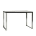 thumbnail image 3 of HomeRoots 556634 47 in. Gray & Silver Wood & Stainless Steel Sled Writing Desk, 3 of 5