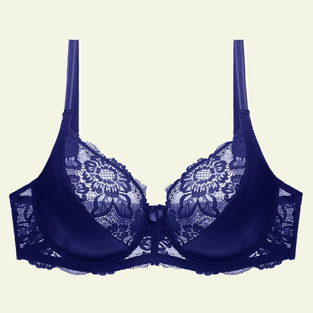Mefallenssiah Ladies Traceless Comfortable No Steel Ring Lace Breathable Gathering Bra Woman Underwear