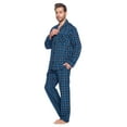 thumbnail image 2 of Ashford & Brooks Mens Woven Pajamas Long Pj Set, Black/Blue/Plaid, S, 2 of 5