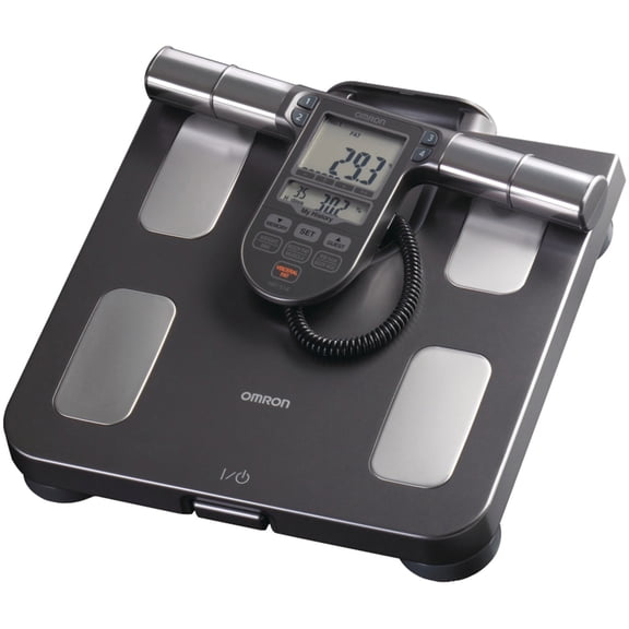 Omron 330-Lb. Capacity Digital Bathroom Scale with LED Display, Full-Body Sensing Composition, BMI, Body Age, Visceral Fat, FSA/HSA Eligible