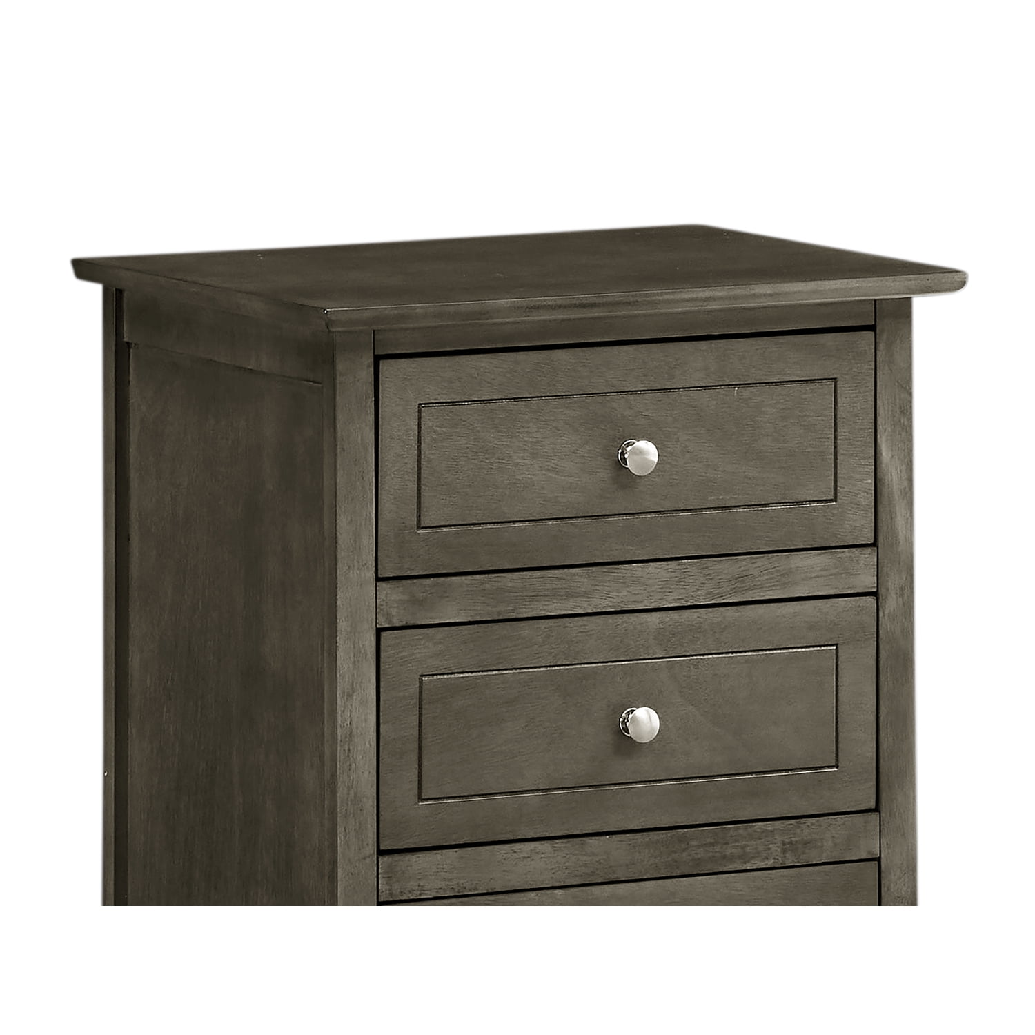 Glory Furniture Daniel 3 Drawer Nightstand in Gray