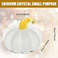 thumbnail image 3 of Justharion Exquisite Crystal Pumpkin Statue For Home White Crystal Crystal Pumpkin Ornament White, 3 of 6