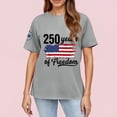thumbnail image 4 of MEICHEN Womens 250th Anniversary Freedom Tops Usa Flag Printed Short Sleeve Blouses Summer Cotton Relaxed Fit Graphic Tees 4th of July Tshirts, 4 of 6