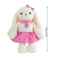 thumbnail image 2 of Bunny Stuffed Animal with Clothes, Dressed Bunny Rabbit Plush Toy with Dress & Bow, 11.8" Cute Bunny Stuffed Toy, Ideal Gift for Kids Girls Birthday Easter Christmas Room Decor & Playtime Fun, 2 of 5