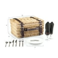 thumbnail image 4 of Picnic Time Champion Picnic Basket for 2, Black with Brown Accents, 4 of 5