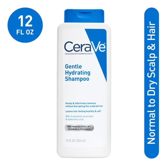 CeraVe Gentle Hydrating Shampoo for Normal to Dry Scalp & Hair 12 fl oz