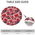 thumbnail image 6 of Red Footballs on Blue Pattern Round Fitted Tablecloth with Elastic Edge,Dining Table Cover Waterproof,Outdoor Round Tablecloth for Camping,Dining,Indoor and Outdoor, 6 of 7