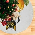 thumbnail image 5 of FMSHPON Cute Black Cat On Halloween Pumpkin Xmas Christmas Tree Skirt Stand Mat for Holiday Party Decoration Indoor Outdoor 36 inches, 5 of 6