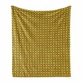 thumbnail image 1 of Oriental Soft Flannel Fleece Throw Blanket, Antique Circular Floral Motif with Vibrant Colors, Cozy Plush for Indoor and Outdoor Use, 70" x 90", Yellow Green Orange, by Ambesonne, 1 of 5