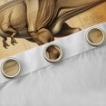 thumbnail image 4 of Homewish Vintage Dinosaur Blackout Curtains Set of 2 (52x84 Each),Retro Sketch Animal Curtain,Brown, 4 of 6
