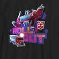 thumbnail image 2 of Boy's Transformers: EarthSpark Optimus Prime Roll Out Graphic Tee Black Large, 2 of 5