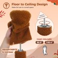 thumbnail image 3 of PAWZ Road 90.5-100.4" Floor to Ceiling Cat Tree Tower, Adjustable Climbing Tree for Large Cats Scratching, Brown, 3 of 12