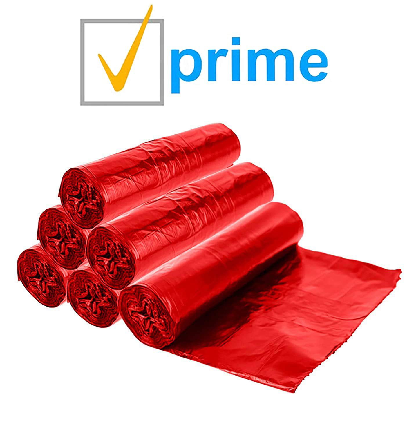 AMZ Supply Disposal Red Bags 6 x 9 Unprinted Poly Bags 1 Mil