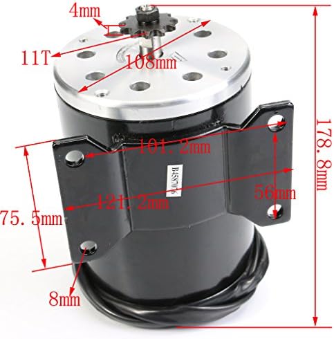 MOTOTPR Brushed DC Electric Motor 36V 800W for Quad Trike Go-Kart Scooter ATV Moped Bike DIY