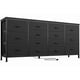 thumbnail image 1 of Yeshouse Cómoda negra de 14 cajones y 160 cm, mueble TV con enchufe para televisores de 65-75", 1 of 9