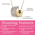 thumbnail image 3 of Cate & Chloe Anabelle 18k Yellow Gold Plated Pave Pendant Necklace with Swarovski Crystals for Women, 3 of 7