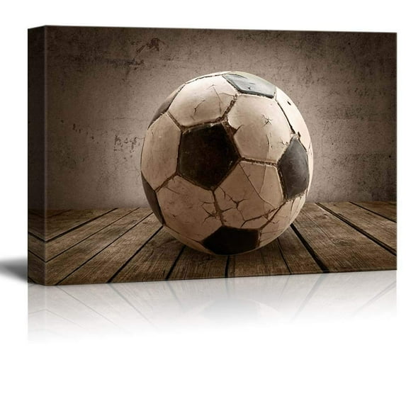 Wall26 Goal! Soccer Rustic Rectangular Sport Panel - Futbol - Celebrating American Sports Traditions - Canvas Art Home Decor - 32x48 inches