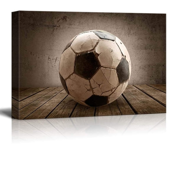 Wall26 Goal! Soccer Rustic Rectangular Sport Panel - Futbol - Celebrating American Sports Traditions - Canvas Art Home Decor - 32x48 inches