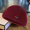 thumbnail image 2 of ievspot Men Winter Hat Dome Stretchy Dome Knitted Thermal Anti-slip Fall Winter Outdoor Cycling Work Street Cap, 2 of 8