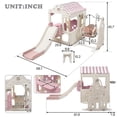 thumbnail image 2 of Toddler Slide and Swing,6 in 1 Toddler Slide Set with Basketball Hoop & Play House,Kids Slide for Toddlers Age 1+,Outdoor Playset Backyard with Fairy House,Toddlers Outdoor Indoor Playground, 2 of 9
