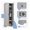 thumbnail image 6 of GDF Studio 71" Storage Cabinet with 2-Door for Bathroom or Office, Adjustable Shelf, MDF Board, Gray, 6 of 7