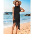 thumbnail image 4 of Falda de cobertura para playa Eicolorte, abertura frontal, negra, 4 of 6