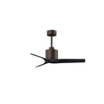 thumbnail image 6 of Mollywood 6-speed contemporary ceiling fan in Matte Black finish with 42” solid walnut tone blades, 6 of 6