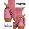 thumbnail image 2 of Robe de Tennis pour Femmes avec Soutien-Gorge Intégré et Poches Shorts Robe Athlétique pour Exercice Golf Robes Robe d'Entraînement, 2 of 6