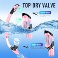 thumbnail image 3 of Snorkeling Gear for Adults, Dry Snorkel Set 180° Panoramic Wide View Anti-Fog Scuba Diving Mask, Professional Snorkel Gear for Free Breathing, Swimming, Diving, 3 of 5