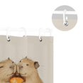 thumbnail image 5 of Capybaras Huging Oranges Shower Curtains with 12 Hooks Waterproof Bathroom Decor 66" x 72", 5 of 6