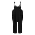 thumbnail image 4 of Gubotare Baby Rompers for Girls Little Girls Sleeveless Relax Fit Jumpsuit Summer Casual Romper Jumpsuit Size 7-8T (Black,7-8 Years), 4 of 6