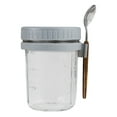 thumbnail image 2 of Fanshiluo Overnight Oats Container With Lid And Spoon,Overnight Oats Jars,Portable Mason Jars With Lid For Cereal Container Capacity 350Ml, 2 of 5