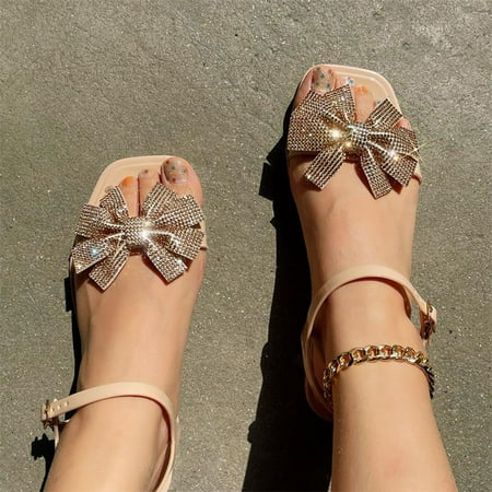 

Jsaierl Womens Flat Sandals Dressy Summer Open Toe Sandals Comfortable Hollow Out Sandals Bohemian Breathable Sandal Size 7