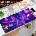 thumbnail image 6 of Purple Cyberpunk Cityscape Gaming Mouse Pad,Large Non-Slip Thick Stitched Edge Mouse Mat for Home Office Gaming Keyboard Desk Pad (35.4 x 15.7 Inches), 6 of 6