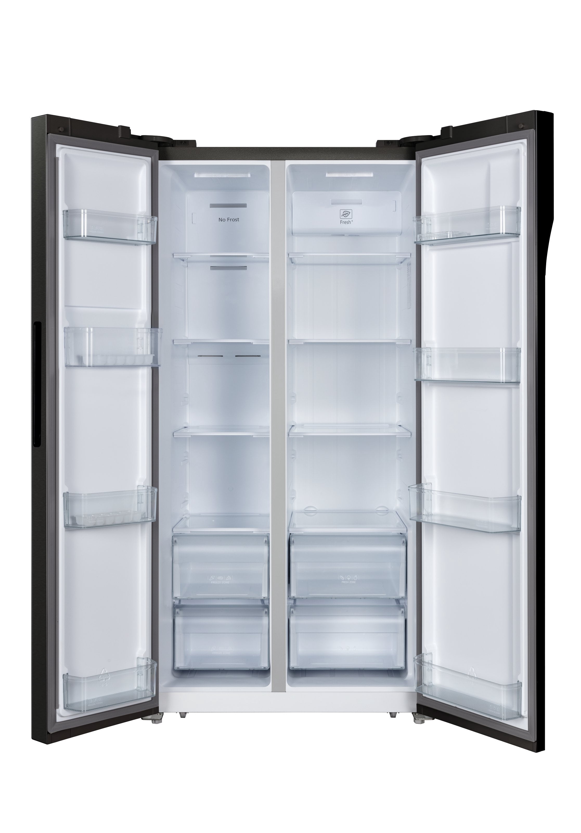 Hamilton Beach Counter Depth 20.6 Cu. Ft. Side by Side Refrigerator, Black Stainless Steel