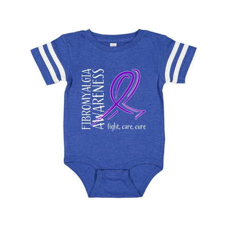 

Inktastic Fibromyalgia Awareness Fight Care Cure with Purple Ribbon Gift Baby Boy or Baby Girl Bodysuit