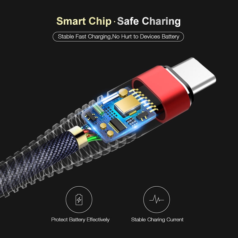 6ft and 10ft Long PD USB-C Cables Fast Charge for Samsung Galaxy S25/Edge/Plus/Ultra - Cord Power Wire TYPE-C to TYPE-C Data Sync High Speed Braided