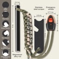 thumbnail image 2 of Survival Fire Starter Clwryviduu con varilla de hierro y paracord, 2 of 7