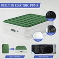 thumbnail image 2 of 22" Queen Size Air Mattress with Built in Pump,High Portable Inflatable Mattress,Blow Up Mattress for Travel,Home and Guest(Parrot Green), 2 of 9