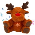 thumbnail image 1 of Juguete Peluche para Bebé Chupete Alce Navideño Con Luces Musicales Respiración Rítmica, 1 of 9