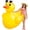Glasses, variant on 1 Pack 4 Feet Giant Inflatable Duck with Earphone Pool Float Huge Funny Rubber Duck Large Blow up Inflatable Floatie for Summer Beach Swimming Pool Decoration