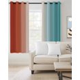 thumbnail image 2 of Red Light Blue Ombre Blackout Curtains for Bedroom/Living Room, Thermal Insulated Kitchen Curtains, Abstract Modern Art Aesthetics Grommet Darkening Window Treatment Drapes 52"x63"x2, 2 of 8