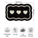 thumbnail image 2 of Bonita alfombrilla de baño de microfibra con diseño de flores negras, divertidas alfombrillas de baño, suaves, esponjosas, absorbentes, de secado rápido, antideslizantes, con respaldo de TPR,, 2 of 5