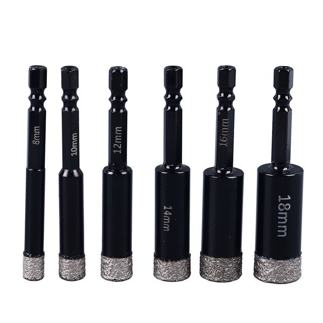Kit de Brocas Para Azulejos ANGGREK Kit De Brocas De Diamante En Seco 6 Piezas Vástago Hexagonal