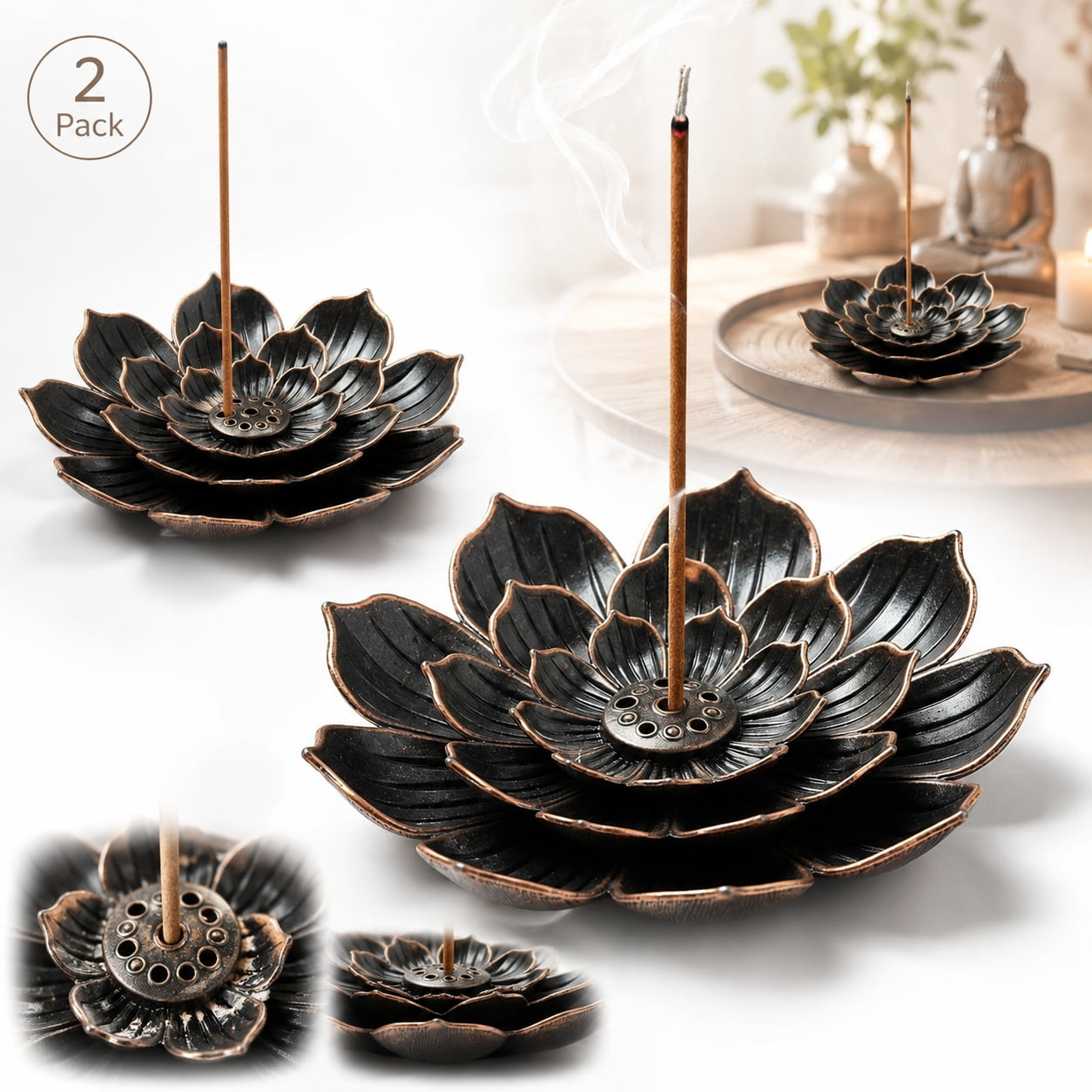 Swiss Arabian Metallic Goblet Charcoal Mubkhara Incense Burner
