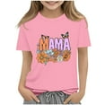 thumbnail image 2 of Frwgonr Girls T-Shirts Mama's Boy Tee Shirt Top Summer Short Sleeve Clothes for Mother's Day Pink, Size 2-14 Years, 2 of 6
